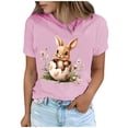 thumbnail image 2 of Tops de Cuello Alto para las Mujeres Amante Impreso Camiseta Cuello Redondo Manga Corta, Poliéster Spandex, 2 of 7