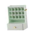 thumbnail image 4 of Organizador de maquillaje de 15 compartimentos con cajón, gran capacidad, diseño moderno y elegante, resistente al agua. Verde, 4 of 7