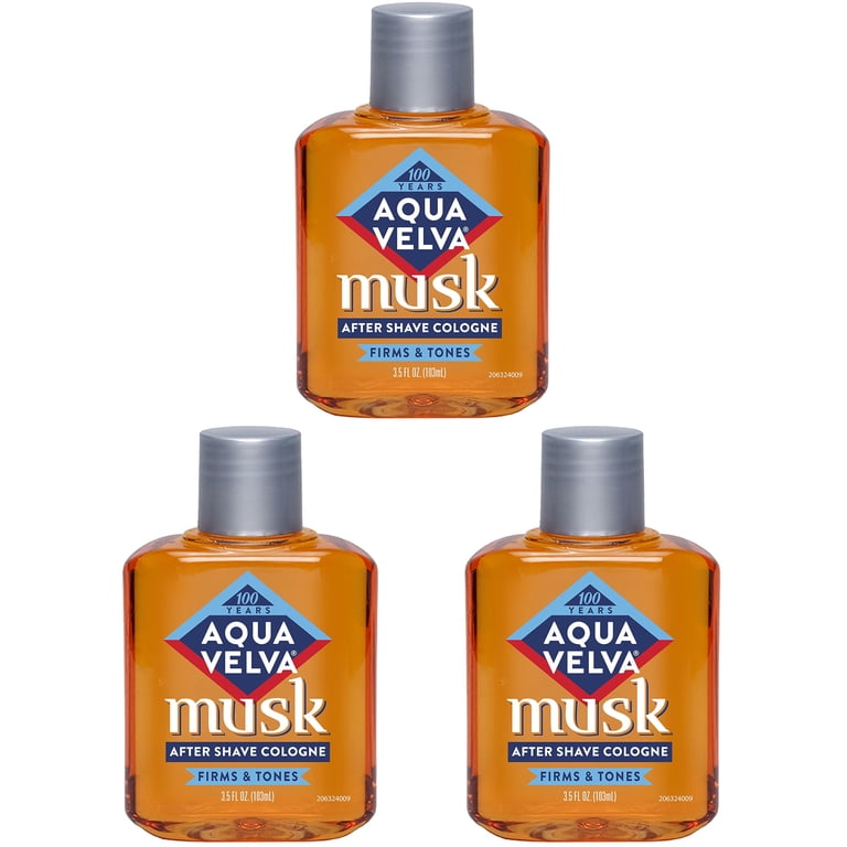 Aqua Velva After Shave Cologne, Musk, Cool Water Scent - 3.5 Oz, 3
