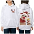thumbnail image 2 of Zylarhe Girls Boys Sweatshirt Girls Long Sleeve Christmas Printed Hoodie Soft Pullover Sweatshirt Cute Top Clothes For Winter Holiday White 12-13 Years, 2 of 5