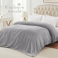 thumbnail image 5 of Exclusivo Mezcla Twin/Twin XL Size Flannel Fleece Velvet Plush Bed Blanket as Bedspread, Coverlet, Bed Cover (90"x66", Light Gray), 5 of 11