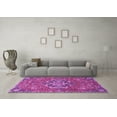 thumbnail image 3 of Ahgly Company Indoor Square Medallion Purple Traditional Area Rugs, 5' Square, 3 of 4