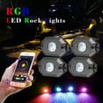 thumbnail image 3 of 4 Pod RGB LED Rock Light Bluetooth Underglow Lamp for CAN AM POLARIS RZR ATV UTV 4WD, 3 of 12