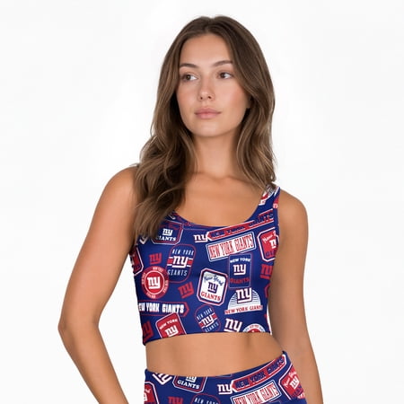 Women s Concepts Sport Royal New York Giants Grady Allover Print Bralette