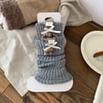 thumbnail image 5 of Yuanlong Womens Leg Warmers Ribbed Knit Checkered Pattern Stirrup Socks Cute Fashion Slouch Socks For Valentine' Day Spring, 5 of 6