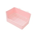 thumbnail image 3 of lionlar Rabbit Potty Trainer Tray Bedding Box Easy to Clean Litter Pan Pets Toilets for Pink, 3 of 9