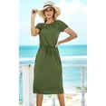 thumbnail image 4 of Vestido casual Simier Fariry Summer para mujer, color verde militar, 4 of 6