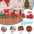 thumbnail image 4 of Little Wood Feliz Navidad Decoración de trenes Camión agrícola Juguete Festival Adorno de mesa Regalo de año nuevo para niños Niñas Adultos Rojo Eigraketly HA009087-01B, 4 of 6