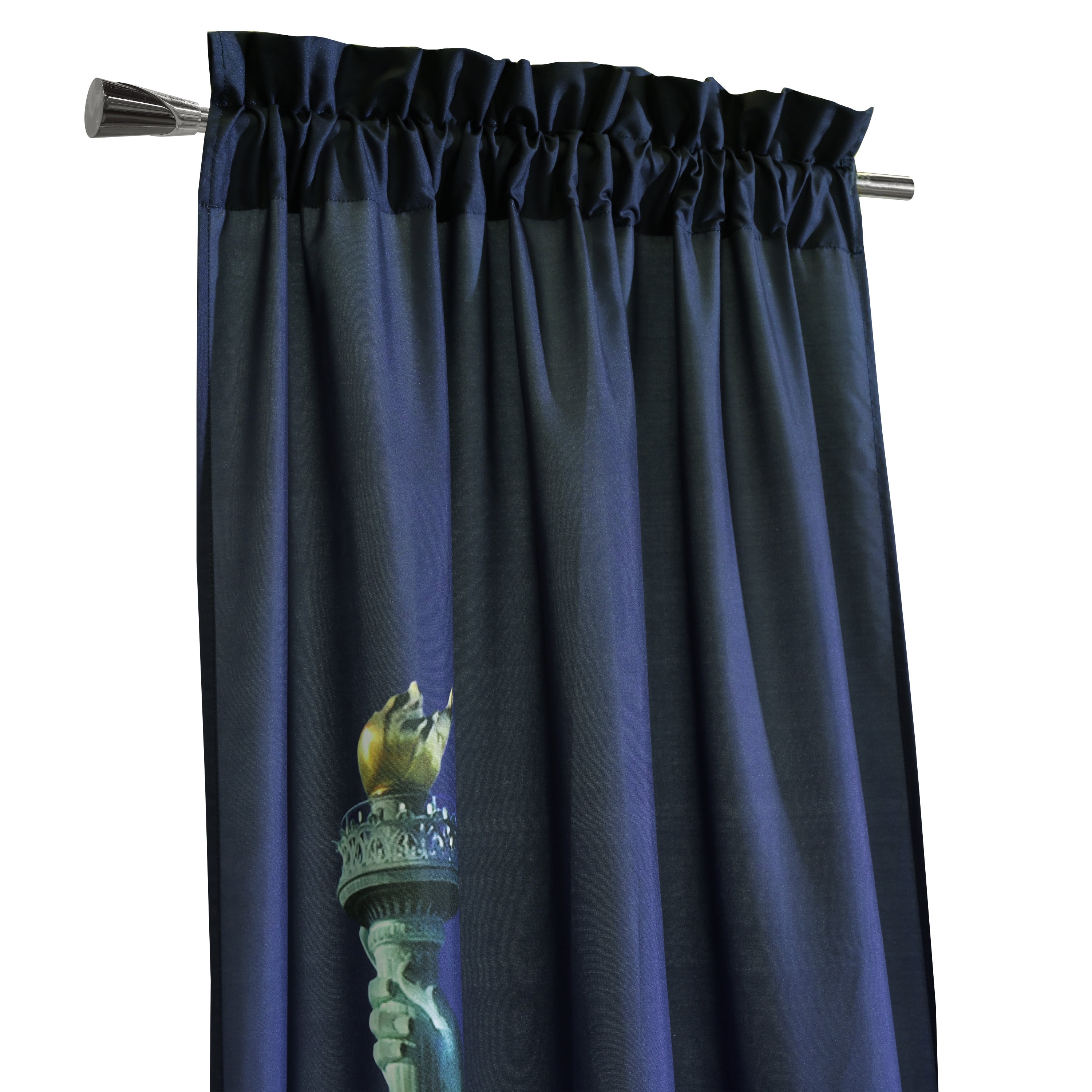 Statue Of Liberty Light-Filtering Digital Panoramic Print Curtain Pair 74" x 84" in Multi