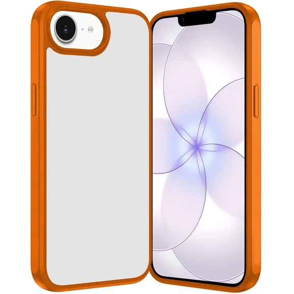 For iPhone 16E (E edition) / SE4 (2025) HQ Transparent Thick 2.0mm Hybrid Case - Cosmic Orange