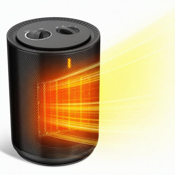 Auseo Space Heater Small,1500W Portable Electric Heater for Indoor Use, Ptc Ceramic Fast Safety Heat for Bedroom, Office