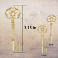 thumbnail image 2 of Aokbean, colgante vintage con forma de esqueleto, 20 unidades, 8 cm, metal dorado, 2 of 7