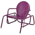 thumbnail image 3 of Northlight Outdoor Retro Metal Tulip Glider Patio Chair, Purple, 3 of 5