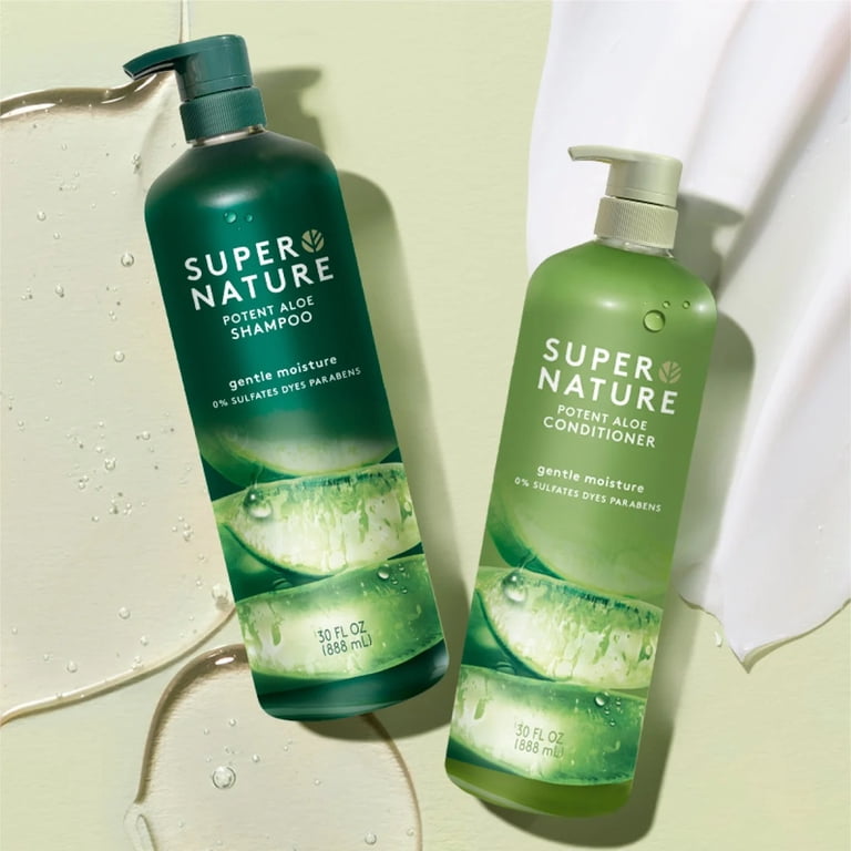 スーパーナチュレ　Super Nature Super Nature, Shampoo and Conditioner Set, 30 Fluid Ounce, Pack of