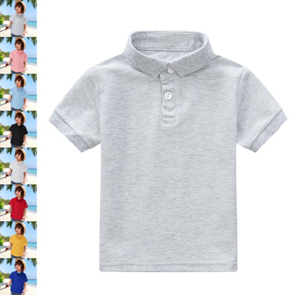 School Uniforms for Boys Short Sleeve Polo Shirt Boys Breathable Kids Uniforms for Boys 5-6 Years