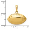 thumbnail image 2 of 14k Yellow Gold Football Profile Necklace Charm Pendant Sport, 2 of 6