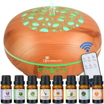 400ML Essential Oil Diffuser - 7 Color Lights, Intermittent Mist for Home Bedroom Office
