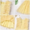 thumbnail image 6 of IDOPIP Baby Girls Sequins Tutu Dress Butterfly Daisy Polka Dots Princess Tulle Evening Gown, 6 of 8