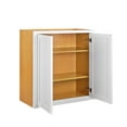 thumbnail image 2 of 27" Wide 30" Tall 14" Deep Cabinet Snow White Inset Shaker - Double Door, 2 of 5