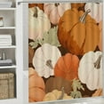 thumbnail image 6 of Shiartex Pumpkins Autumn Painting Waterproof Shower Curtain with Hooks, Machine Washable Polyester Fiber Fabric for Bathroom Decoration 36"x72, 6 of 7