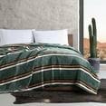thumbnail image 2 of Wrangler Western Saddle Stripe Green Ultra Soft Plush Fleece King Blanket, 2 of 6