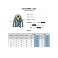 thumbnail image 4 of Gvmfive Men's Plush Lining Faux Fur Trim Hooded Buttons Down Pockets Denim Jacket Coat, 4 of 4