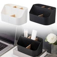 thumbnail image 5 of Wooden Desktop Storage Box with Divided Compartments,Detachable Organizer for Makeup Brushes Stationery Remote Control Home Decor,desktop organizer,Black,1PC, 5 of 5