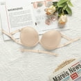 thumbnail image 6 of LYEAA Bras for Women Underwire Push up Strapless Stretch Bandeau Solid Support Non-Slip Breathable Comfortable Soft Sleeping Everyday Bra Beige S, 6 of 8