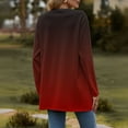 thumbnail image 4 of Fall Fashion Lightweight Soft Knit Cardigan, Long Sleeve Open Front Coat With Pockets, Red M, Size S-XXXL, 4 of 6