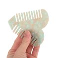 thumbnail image 3 of Unique Bargains 1 Pc Heart-shaped Hair Comb Light Green Acetate Sheet, 3 of 5