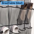 thumbnail image 6 of GORILLA GRIP 24 Pocket Over the Door Shoe Organizer, Mesh Pockets, Up to 40 Pounds, Hang on Doors, Gray Dark Gray Trim, 6 of 10