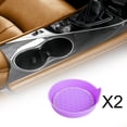 thumbnail image 4 of Posavasos para coche, posavasos para vehículo, inserto duradero y brillante, protector de almohadilla para taza de té, antideslizante, de silicona, Púrpura mayimx Posavasos para coche, 4 of 6