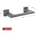 thumbnail image 4 of Delta 79908-KS Pivotal Bath 8" Hand Towel Bar Black Stainless Steel Finish, 4 of 6