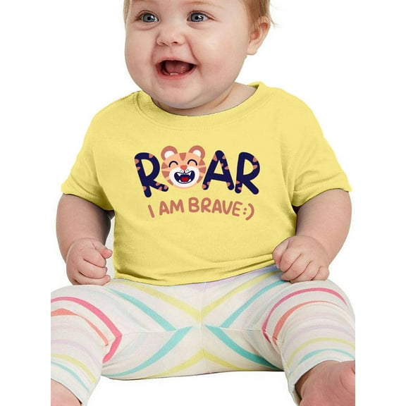 Roar Brave Tiger Kiddie T-Shirt Infant -Image by Shutterstock,  6 Months