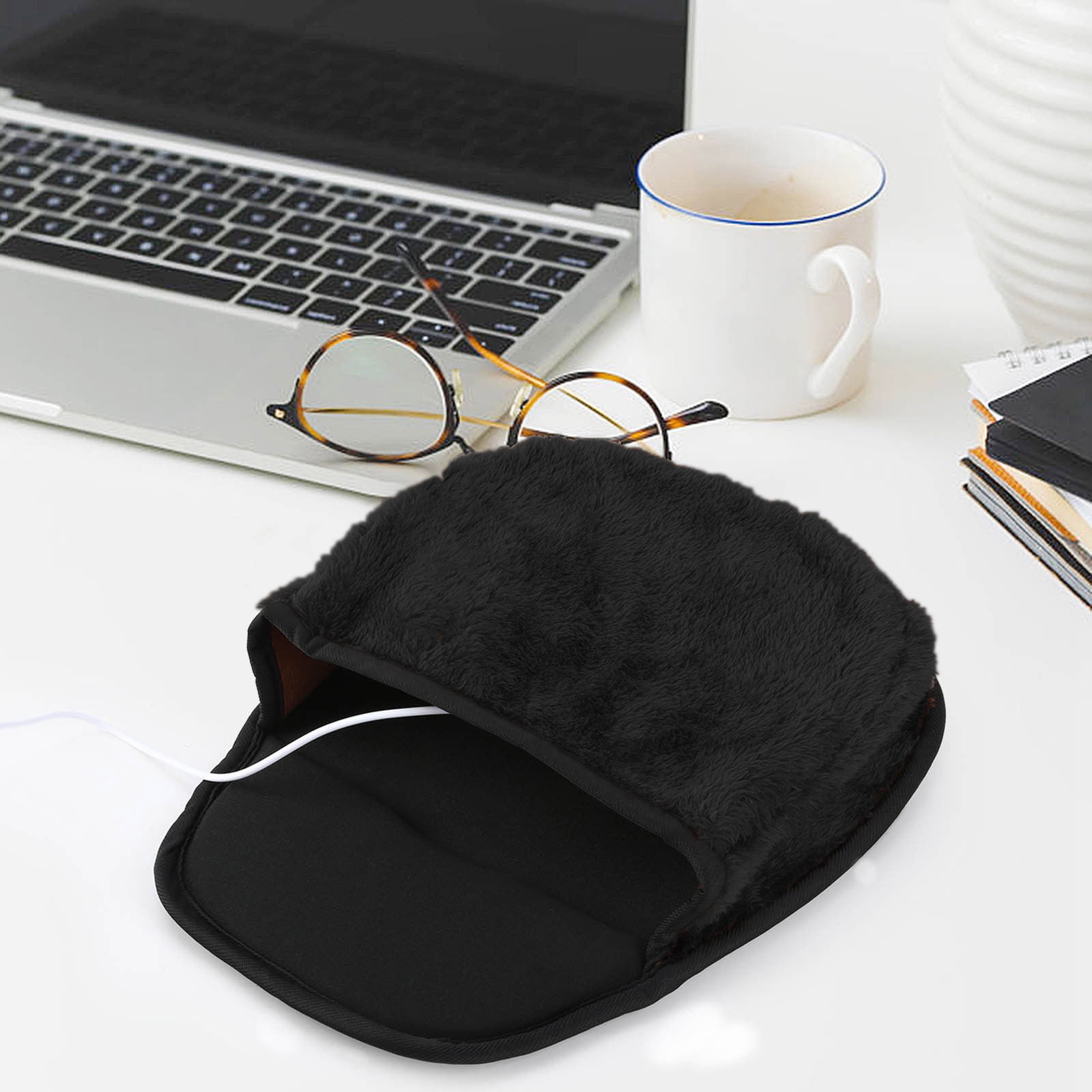 2 Packs USB Heated Mouse Pad Hand Warmer with Wrist Support for Winter Warm Comfort at Home & Office Desk Accessories