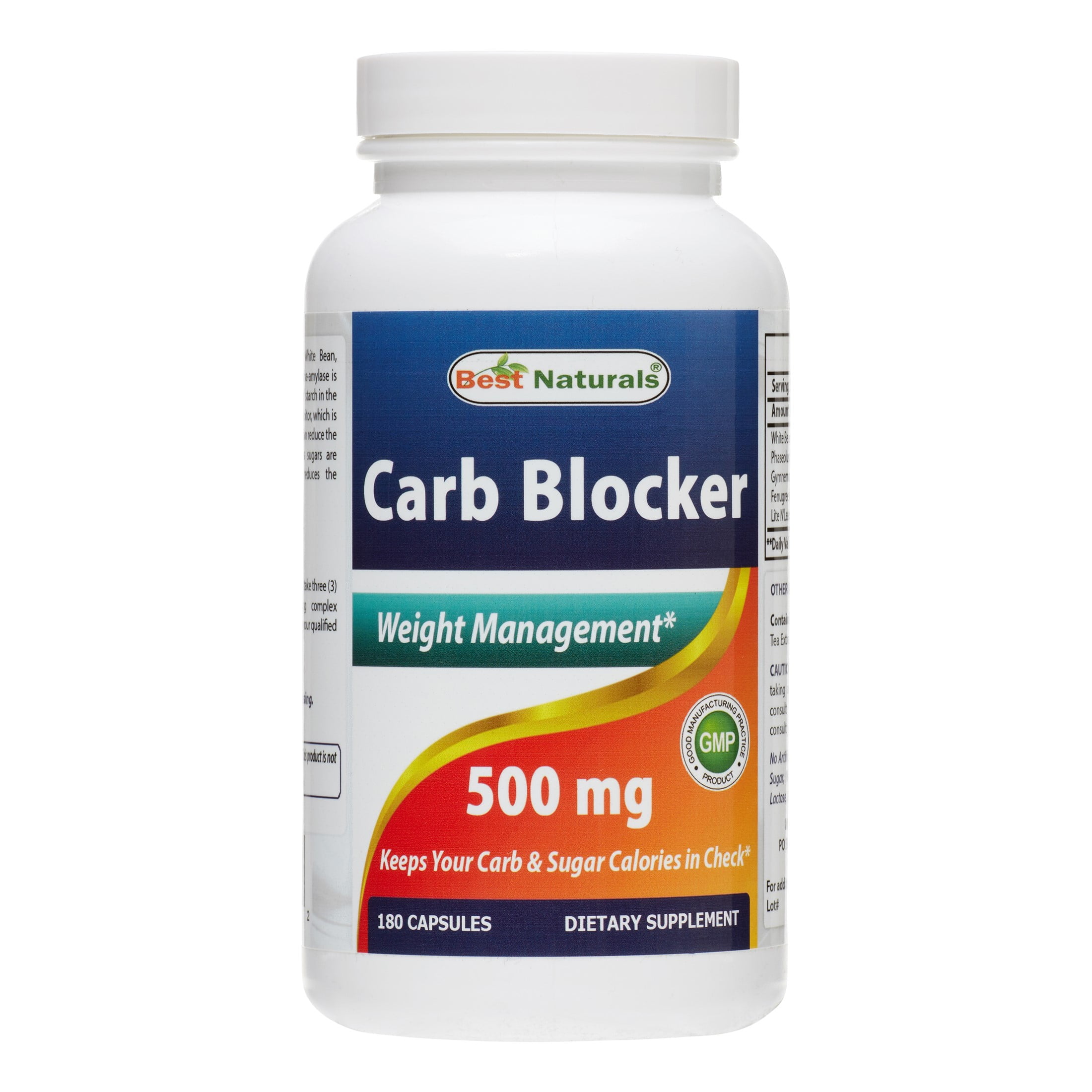 Best Naturals Carb Blocker Weight Loss Pills, White Kidney Bean, 180 Ct