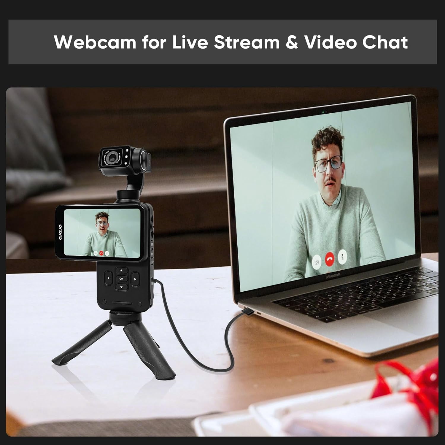 ORDRO M5 Pocket Cameras 5K/30fps Vlogging Camcorder 1.25'' CMOS 3-Axis Stabilization Digital Camera