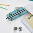 thumbnail image 6 of Yiaed Cat Fish Print Leather Pencil Case - Leather Pen Pencil Holder - Elegant & Practical Pencil Pouch for Work & Office, 6 of 7