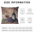thumbnail image 5 of Orinice Grapes Wine Graphic Decorative Cushion Throw Pillow Cover for Home Living Room Sofa Bedroom Car Couch, Short Plush 1PC 24x24in, 5 of 5
