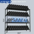 thumbnail image 2 of 4-Tier Adjustable Heavy Duty Steel Wire Rack 59.6"x24"x72.2", 2 of 7