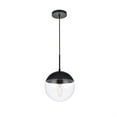 thumbnail image 3 of Eclipse 1 Light Black Pendant With Clear Glass, 3 of 5