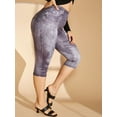 thumbnail image 3 of Rosegal Women's Plus Size Butterfly 3D Print Capri Jeggings, 3 of 5