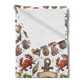 thumbnail image 2 of Anchor Soft Flannel Fleece Throw Blanket, Sea Shell Coral Crab and Anchor with Ribbon and Rope Vintage Aquatic Composition, Cozy Plush for Indoor and Outdoor Use, 50" x 60", Multicolor, by Ambesonne, 2 of 5