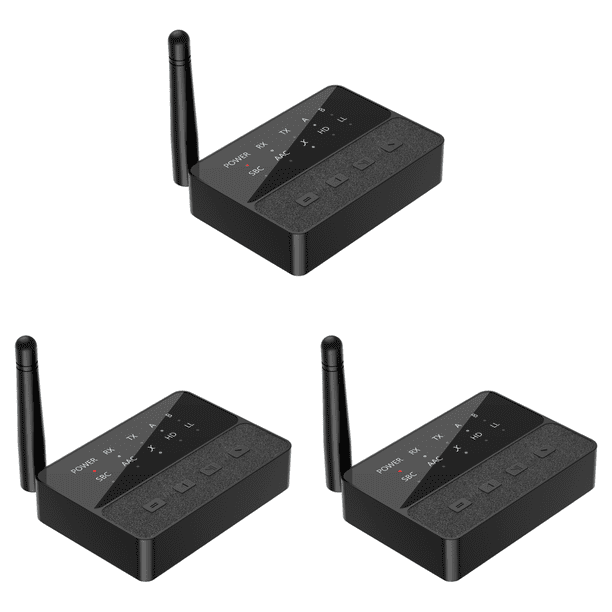 Compatible Con Dientes 5.3 APTX/HD/LL Adaptador Audio Transmisor Receptor Inalámbrico Azul