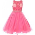 thumbnail image 3 of Big Girls Sleeveless Elegant Rhinestone Pearl Beaded Junior Bridesmaid Flower Girl Dress Royal 8 (C50C13), 3 of 5