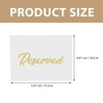 thumbnail image 2 of icolorfuled 50pcs Reserved Table Sign Paper for Restaurant Wedding White, 2 of 6