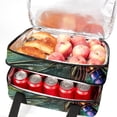 thumbnail image 5 of Dragonfly Double Layered Insulated Refrigerated Large Capacity Lunch Bag with Two Compartments - Carry by Hand - 7.1x11.4x16.1 Inches, 5 of 6