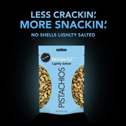 Wonderful Pistachio Lightly Salted Shelled Pistachios, 6 Oz - Pack of 2