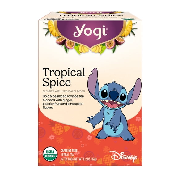 Yogi Tea Tropical Spice, Caffeine-Free, Organic Herbal Tea Bags, 16 Count