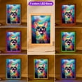 thumbnail image 3 of Hippie Chihuahua Portrait oil painting Watercolor Tie-dye Vintage Acrylic Plaque with Wood Photo Frame Box Dog Lover Gifts Idea Light Box - 00015, 3 of 5